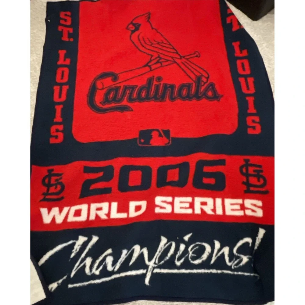 Vtg Biederlack St.Louis Cardinals  Throw 57X78 Made USA  2006 World Series